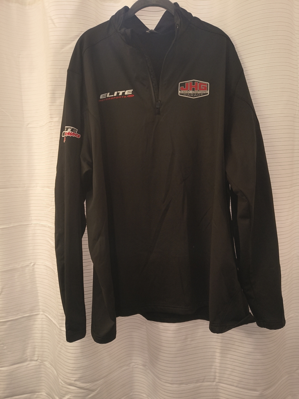 Black Men's Half-Zip Performance Pullover